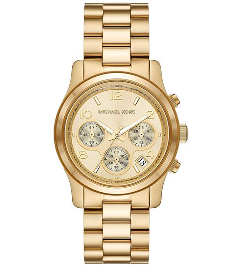 two tone gold michael kors watch|Michael Kors runway chronograph watch.